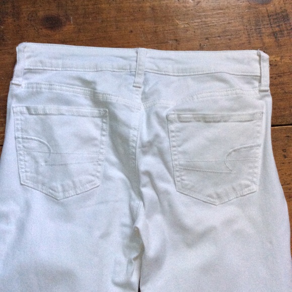 American Eagle White Jean Jeggings Size 4 Stretch - Picture 3 of 4